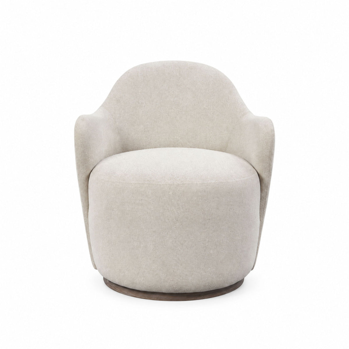 Cocoa - Swivel Barrel Chair With 360° Rotation - Ivory