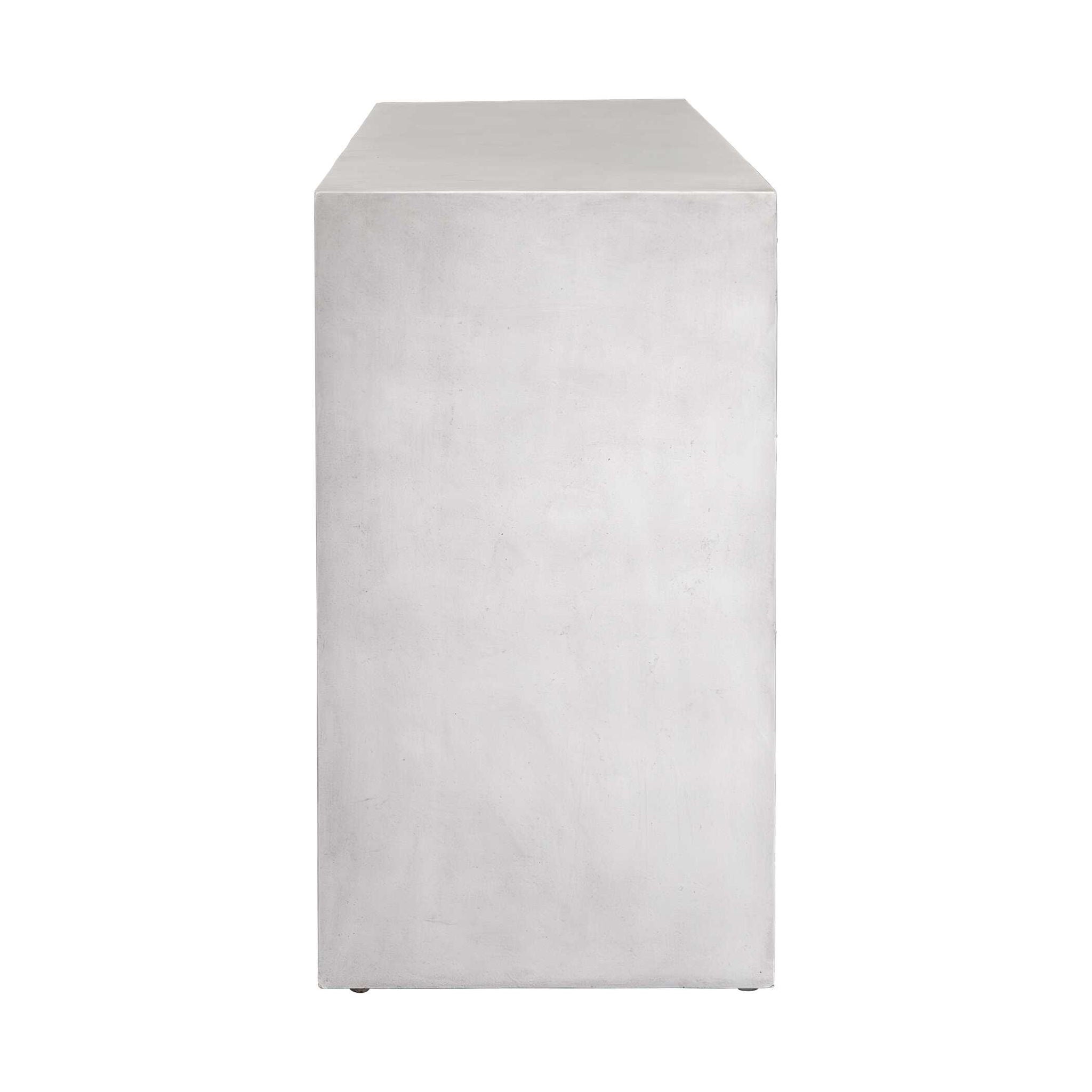 Brinson - Carved Wood 4 Door Cabinet - White / Woodtone