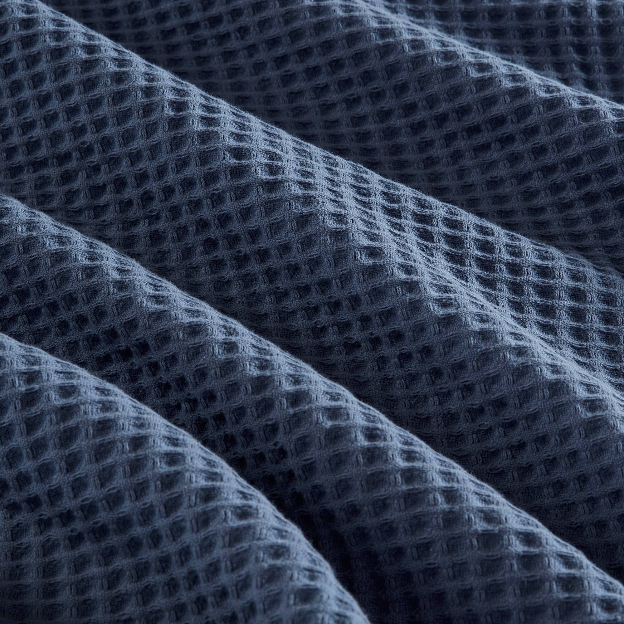 Waffle Weave - Cotton Blanket - Indigo
