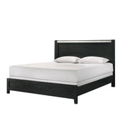 Contemporary Panel Bed With Accents