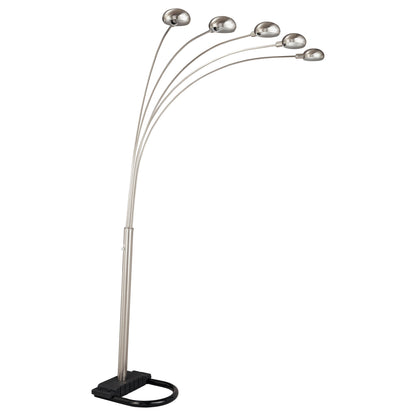 Floor Lamp With Dome Shades Lighting With 5 Round Shades - Silver