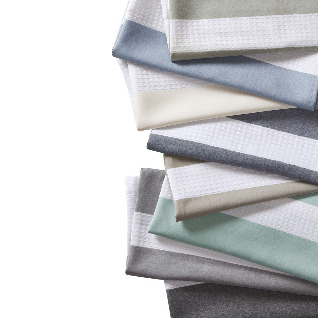 Spa Waffle - 36" x 72'' Shower Curtain With 3M Treatment - Sage Green