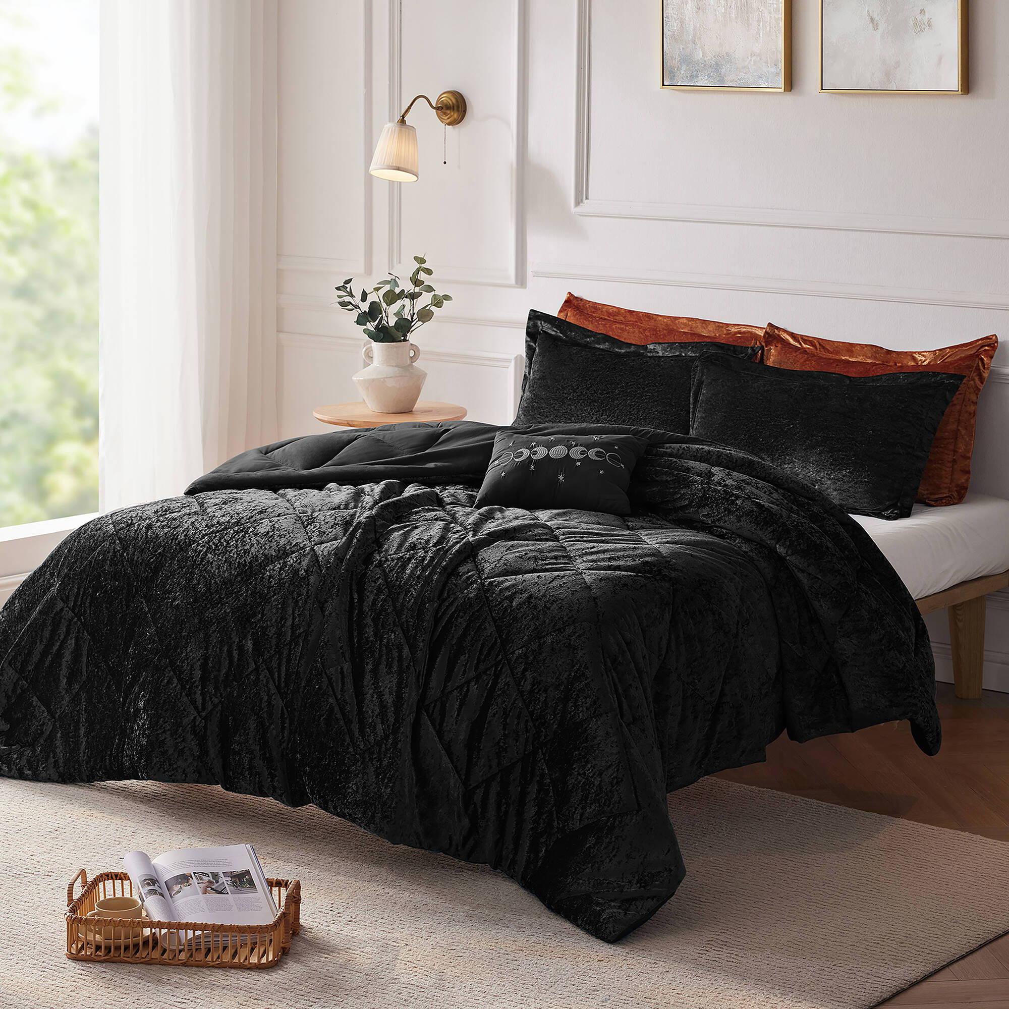 Felicia - Twin Comforter Set - Black