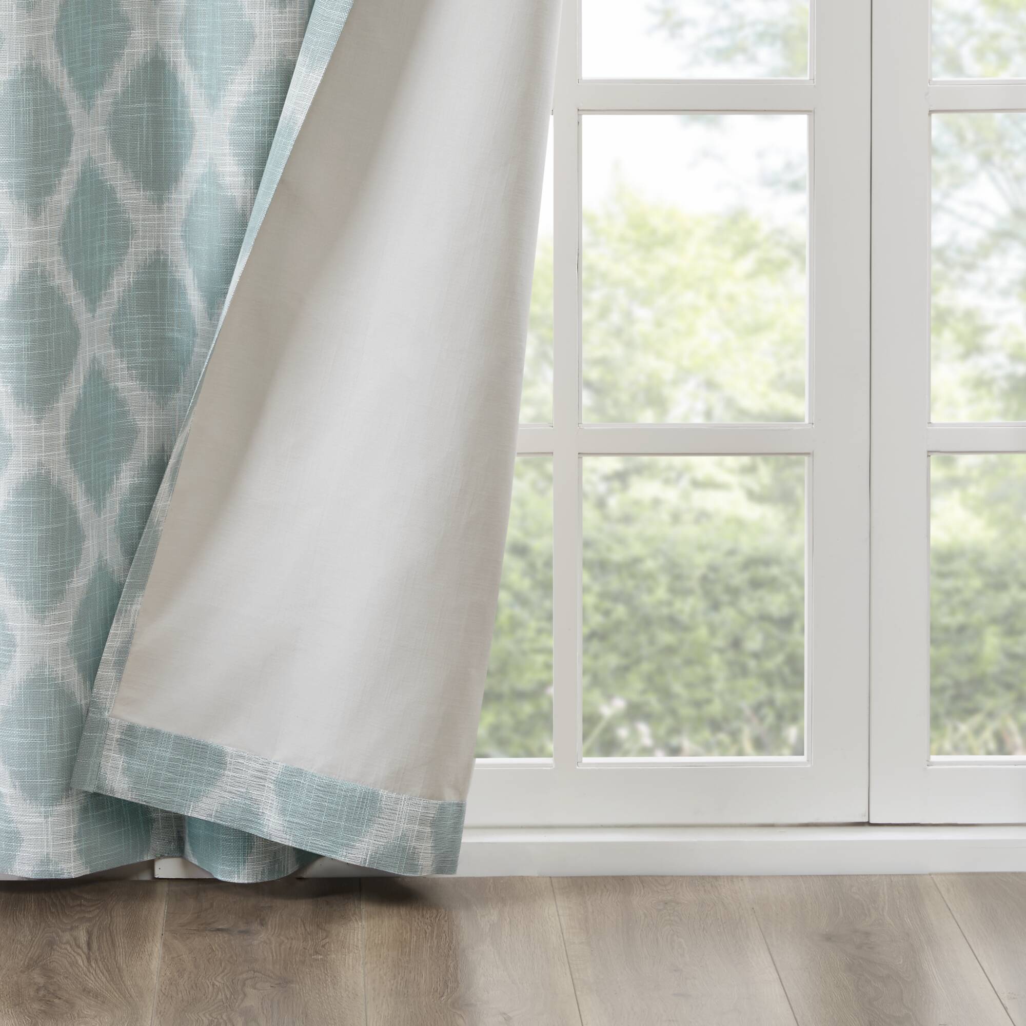 Blakesly - Printed Ikat Blackout Panel - Aqua
