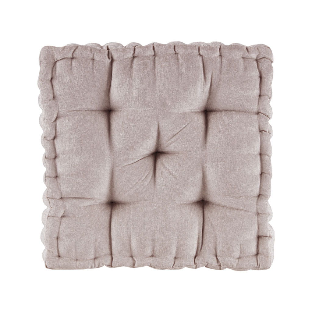 Azza - Poly Chenille Square Floor Pillow Cushion Compress Pack - Blush