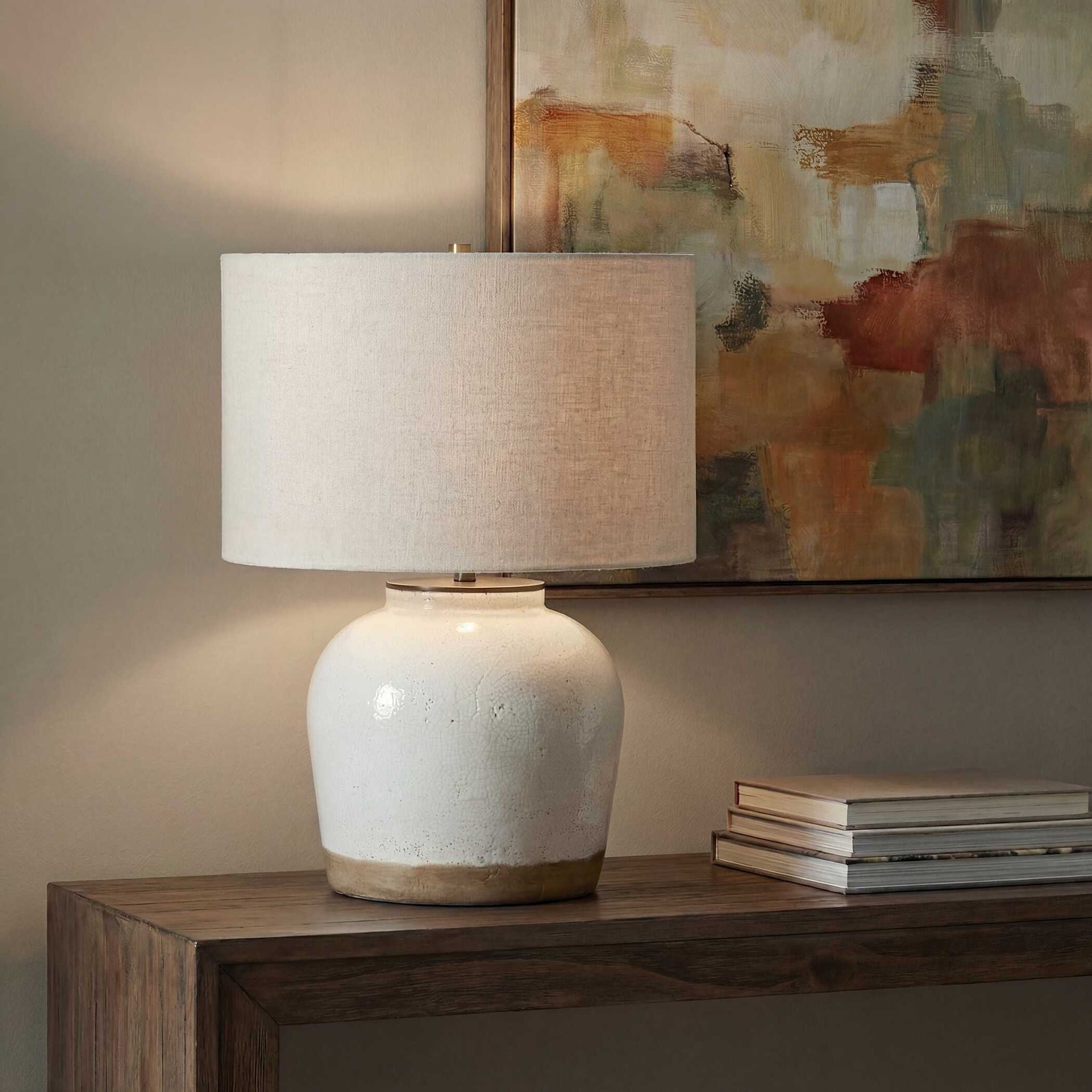 Jarret - Glaze Table Lamp - White