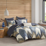 Alpine - King 3 Piece Duvet Cover Mini Set - Navy