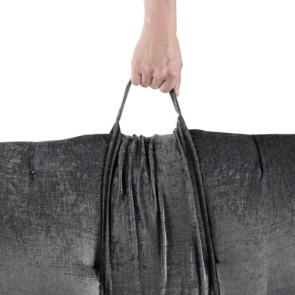 Edelia - Poly Lounge Floor Pillow Cushion - Charcoal
