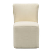 Vela - One Size Dining Chair With Castors - Cream