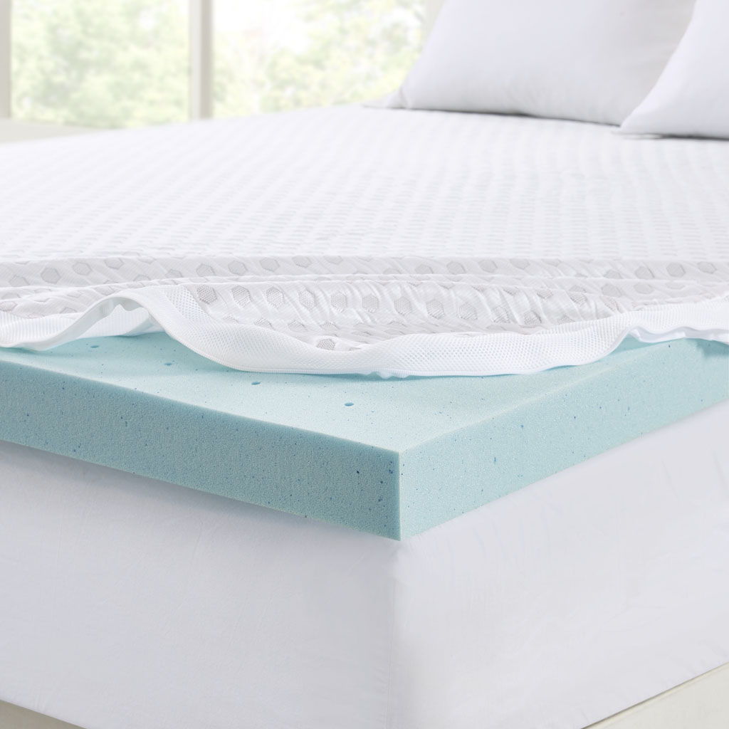 Gel Memory Foam With Cooling Cover Hypoallergenic Mattress Topper - Twin Long
