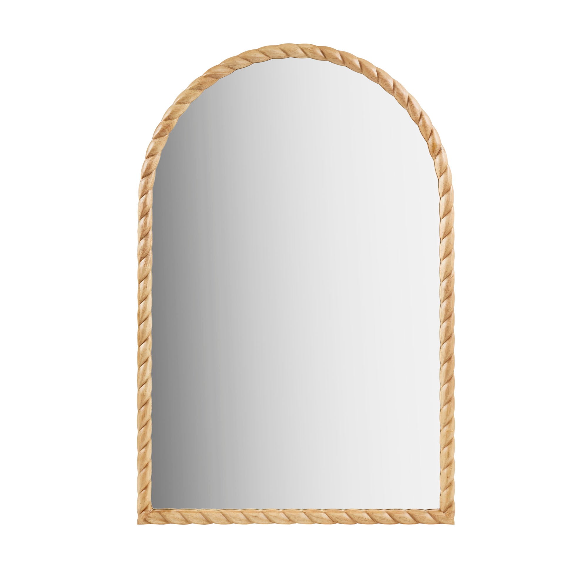 Montra - Arched Braided Wood Wall Mirror - Natural