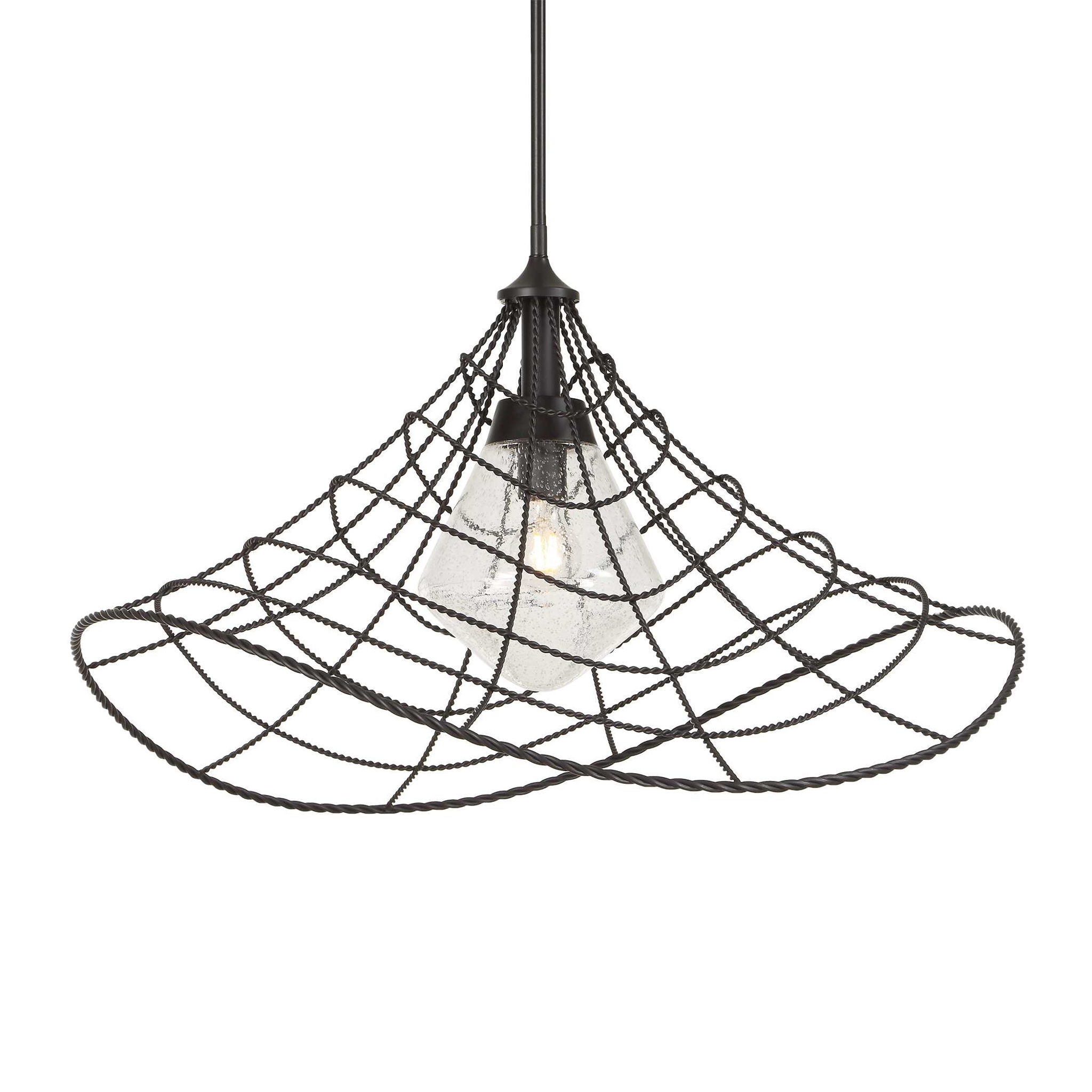 Whirlwind - 1 Light Indoor-Outdoor Pendant - Dark Bronze