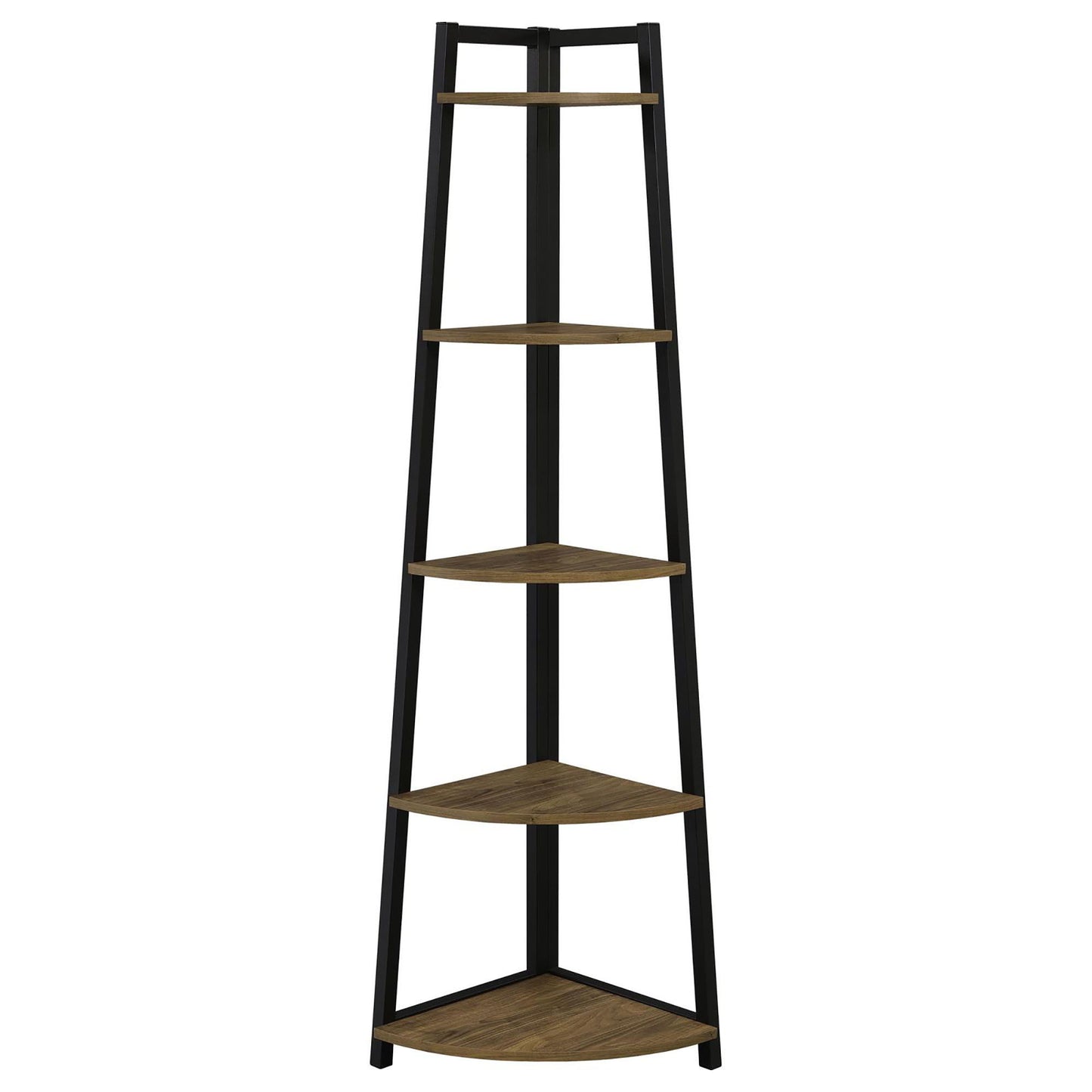 5 Tier Corner Bookcase - Brown