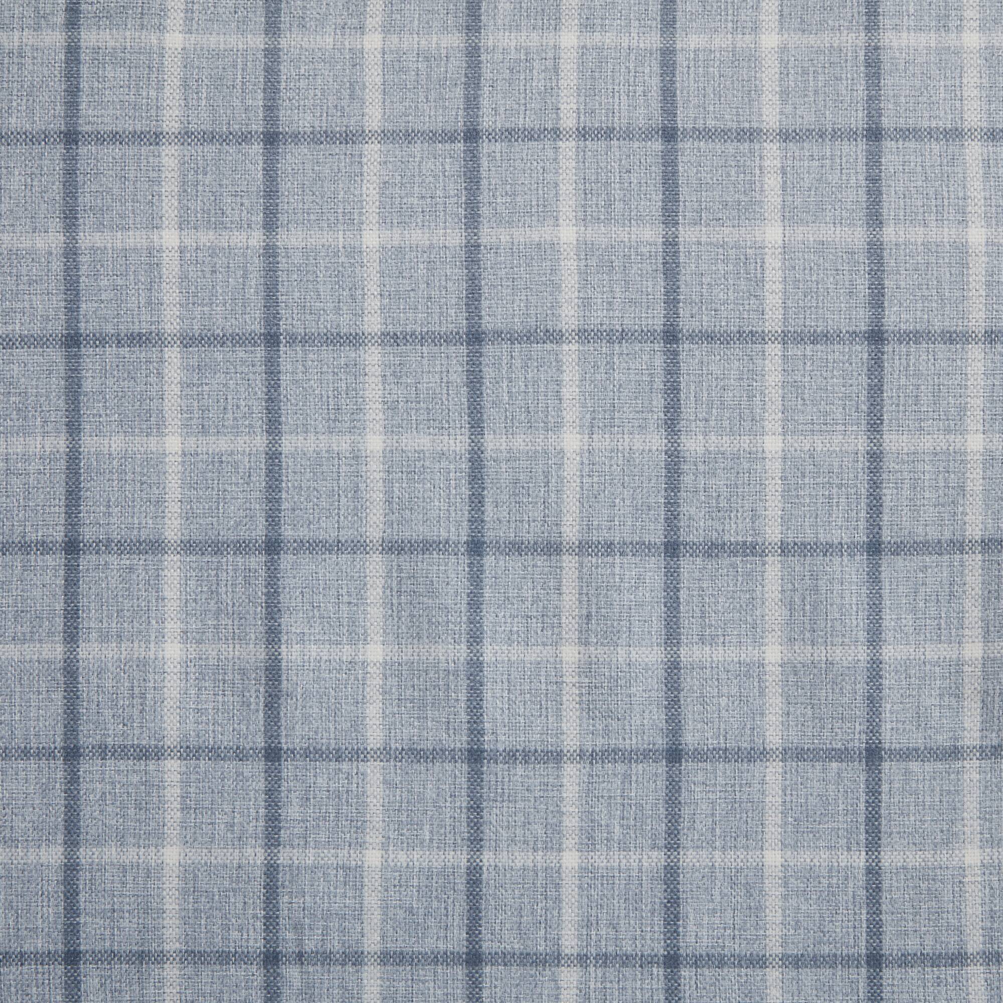 Anaheim - 50x84" Plaid Rod Pocket And Back Tab Curtain Panel With Fleece Lining - Denim Blue