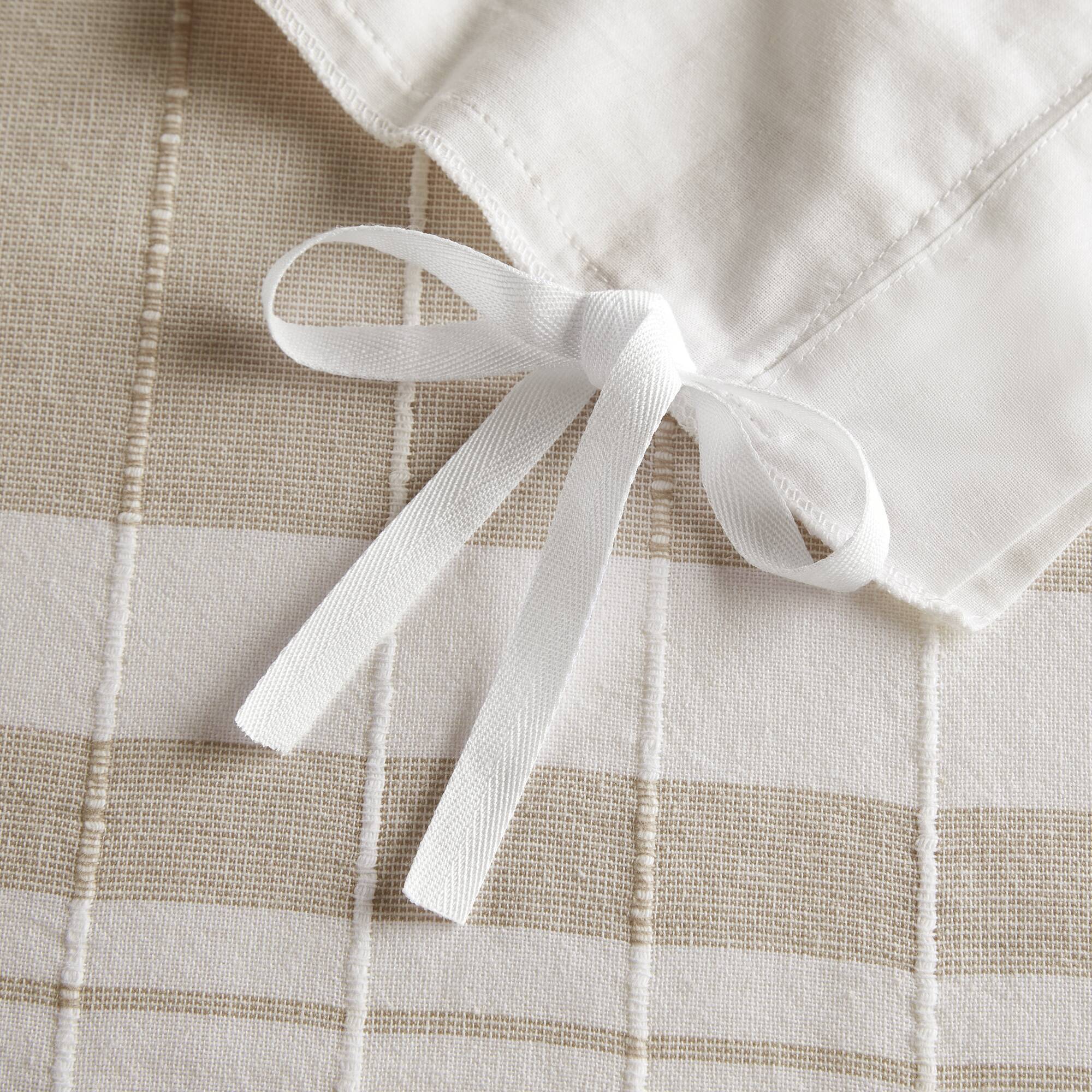 Morgan - 5 Piece King Cotton Jaquard Duvet Set - Ivory / Taupe