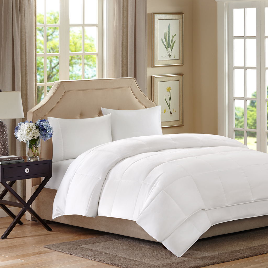 Benton - All Season 2 In 1 Down Alternative Twin Comforter - White