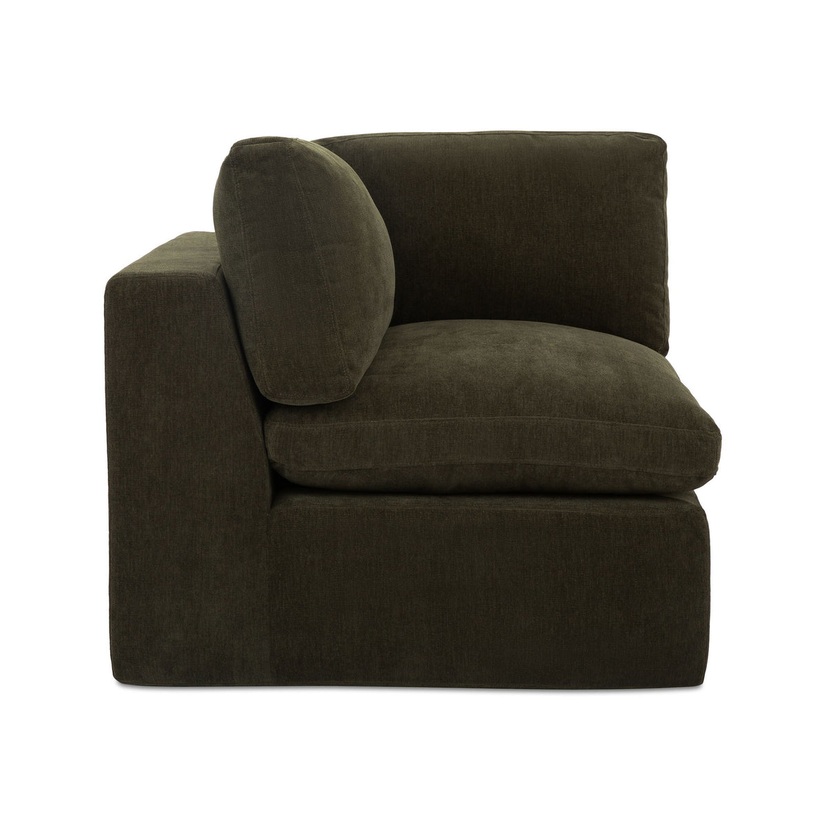 Cates - Corner Chair - Dark Green