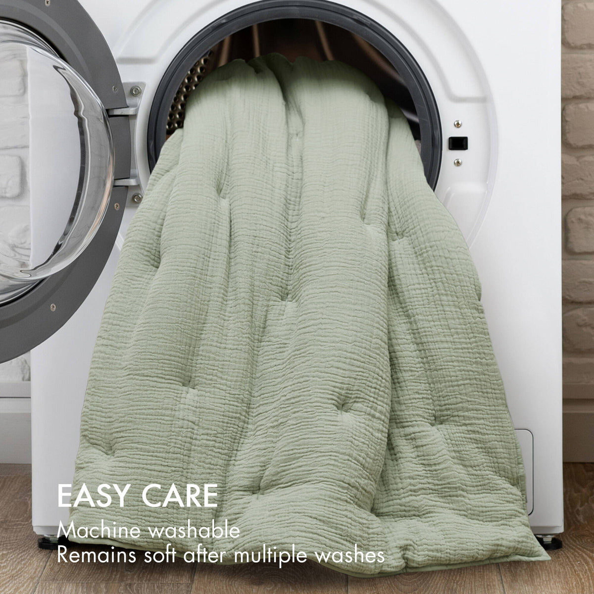 Breeze - Gauze Embroidered Euro Sham - Sage