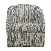 Mari - Boucle Swivel Chair - Green / White