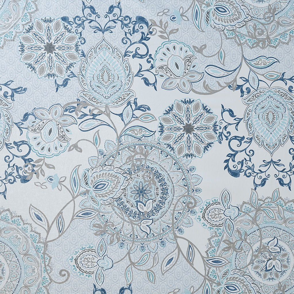 Isla - Printed Shower Curtain - Blue