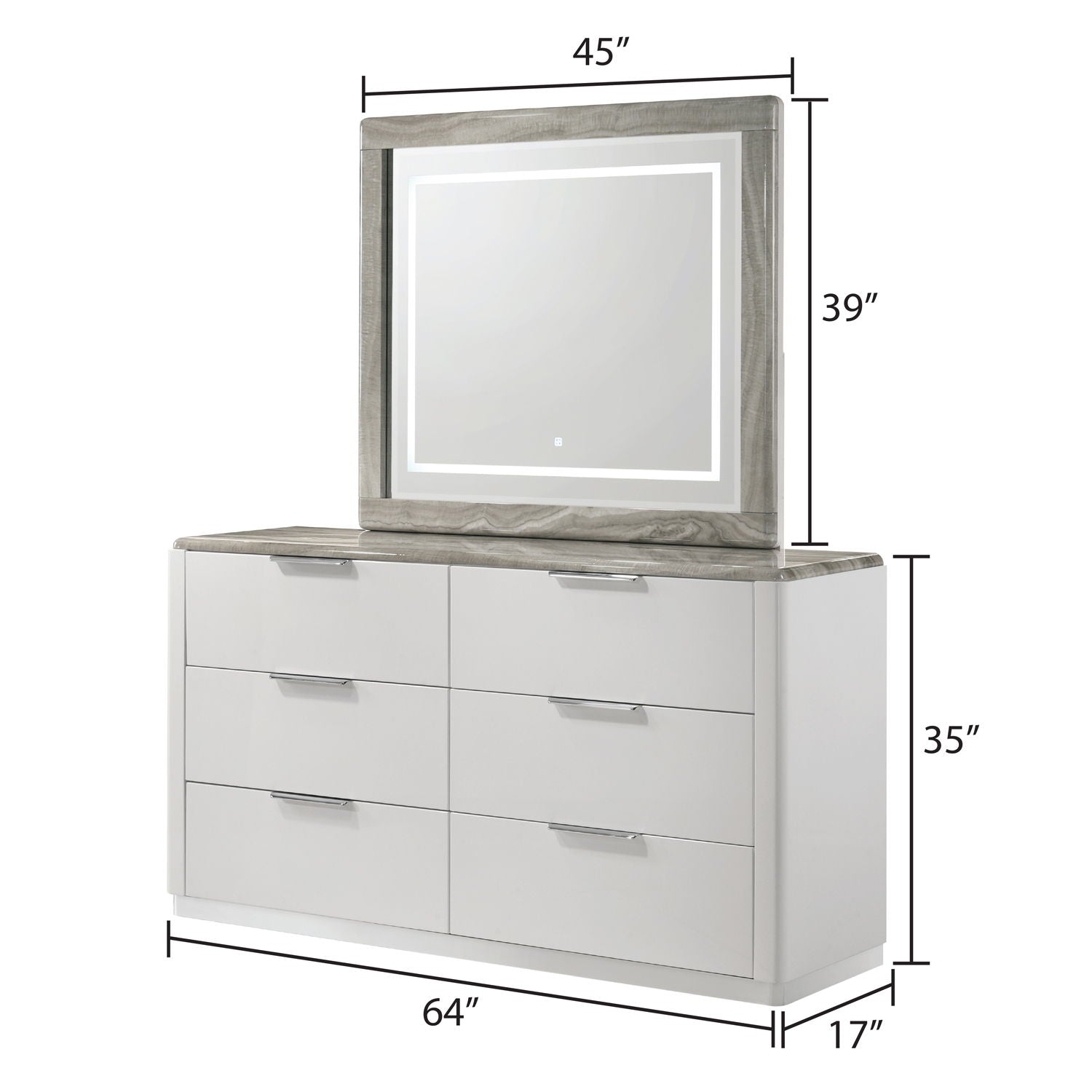Jazz - Bedroom Set With LED Upholstered Headboard