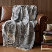 Alberta - Cotton Blend Throw - Gray Aztec