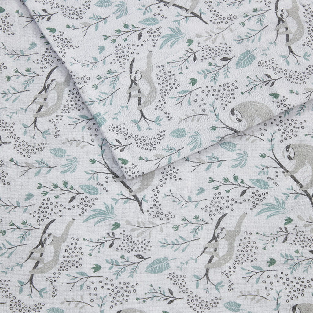 Cozy Soft - Queen Novelty Print Sheet Set - Gray Sloths