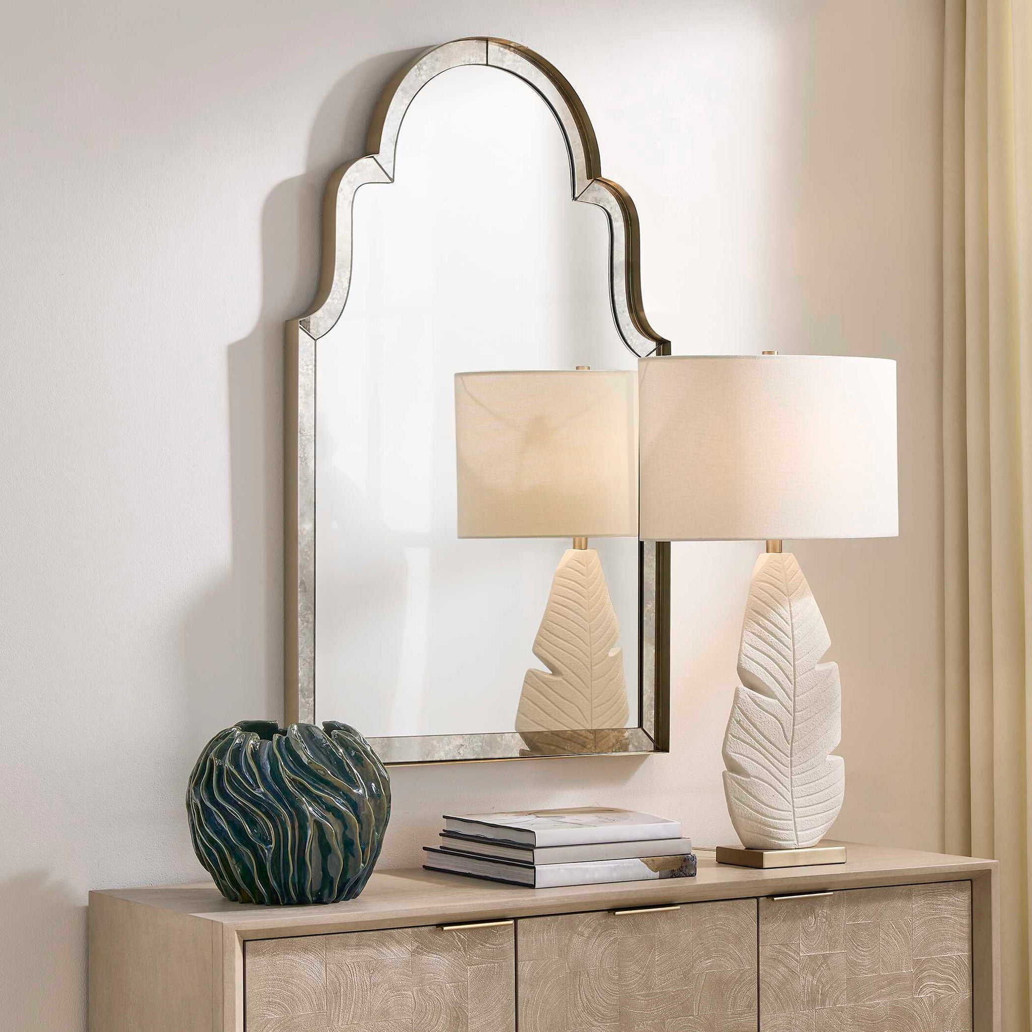 Brayden - Antique Arch Mirror - Plated Antique Brass