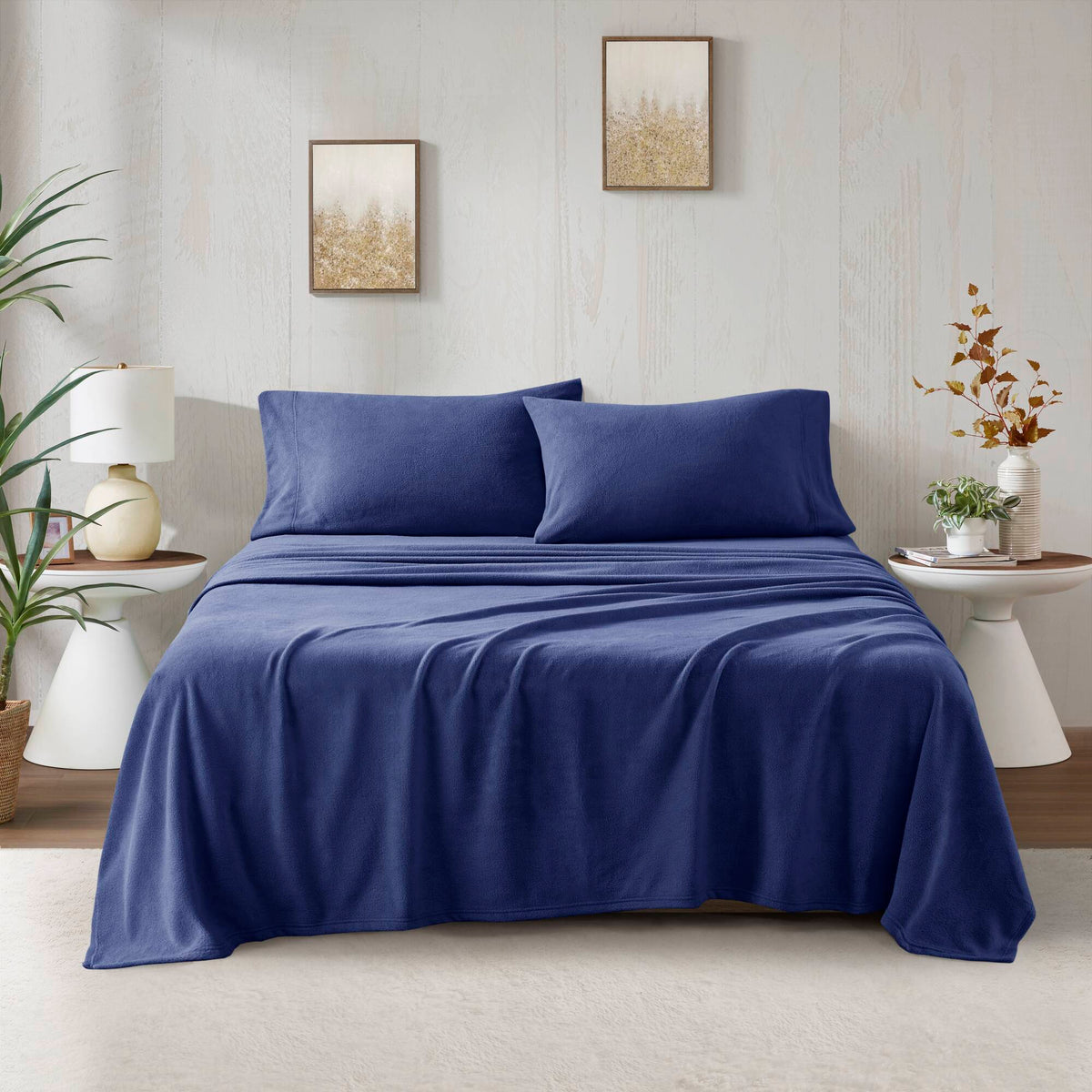 Micro Fleece - King Sheet Set - Navy