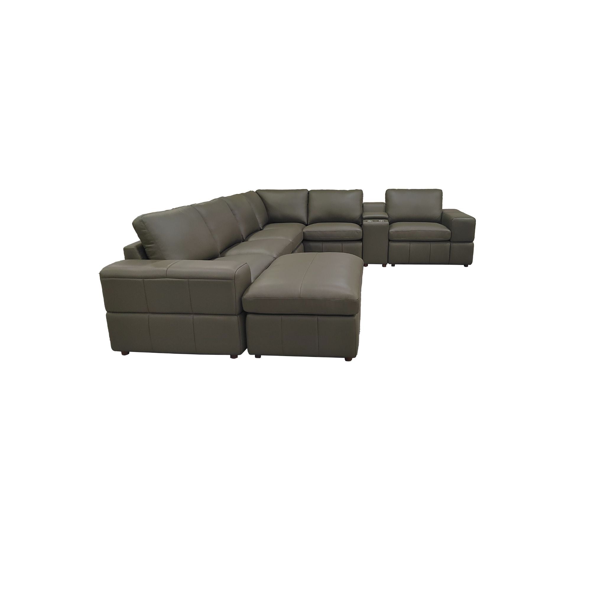 Modular Sectional With Large Square Arms, Custom Configuration