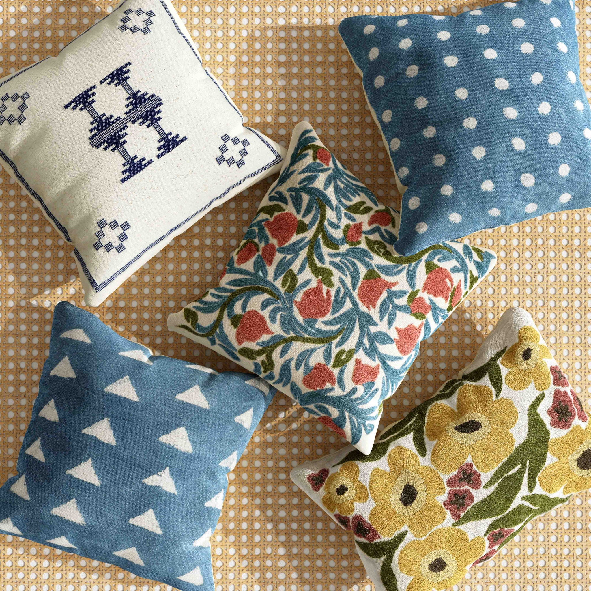 Tulip - 20" Square Accent Cushion Cover - Multi