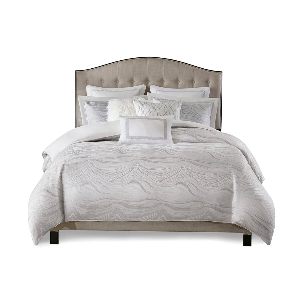 Hollywood Glam - King Comforter Set - White