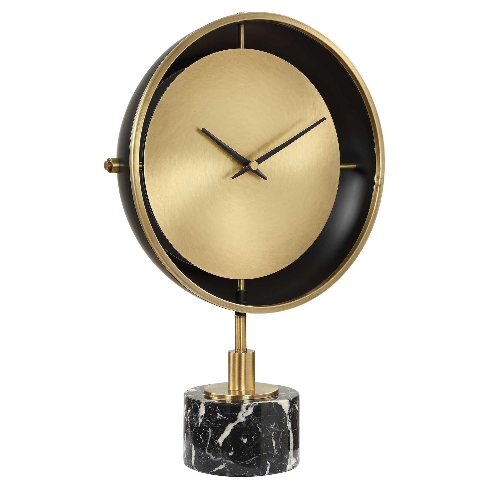 Velar - Modern Table Clock - Black / Gold