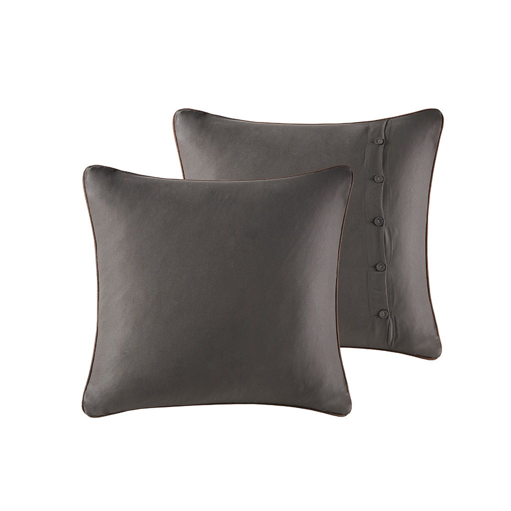 Bitter Creek - Oversized Comforter Set - Gray / Brown