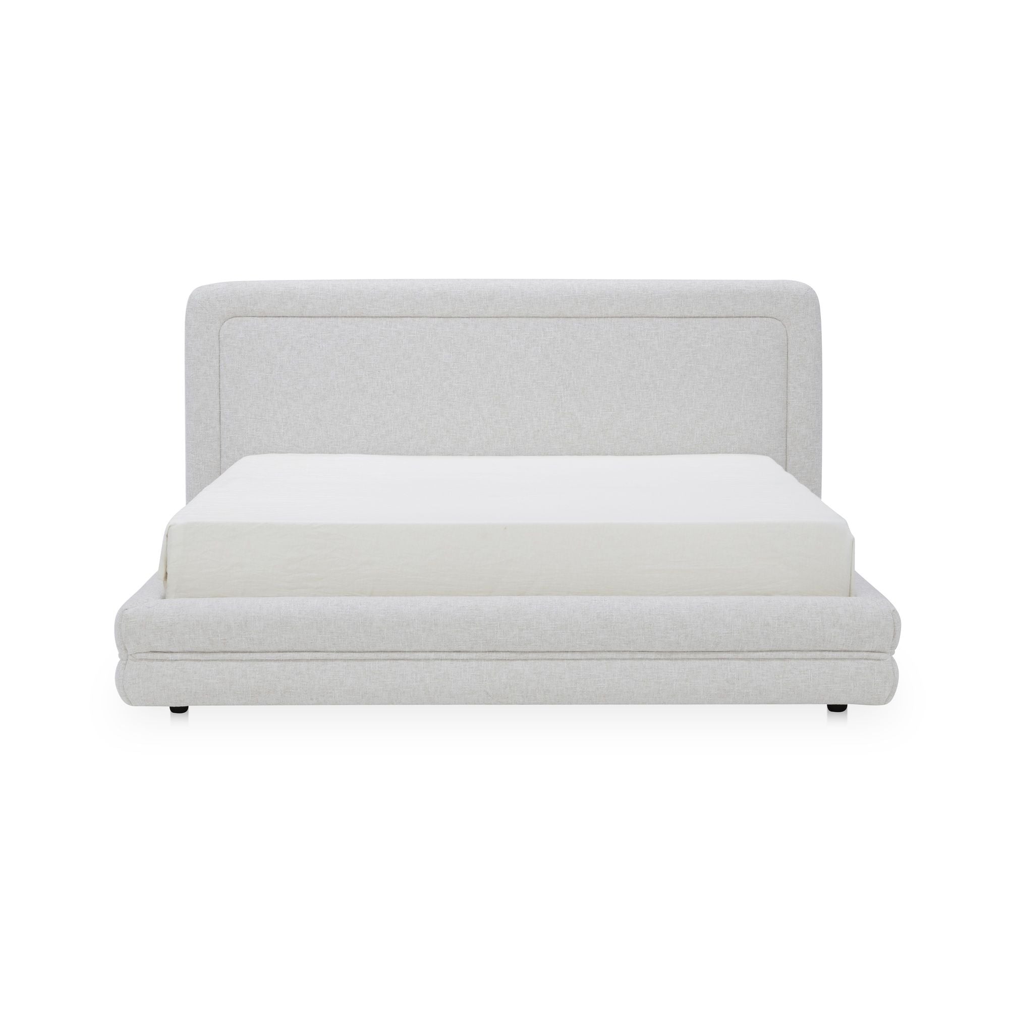 Tory - Queen Bed - Pebble White