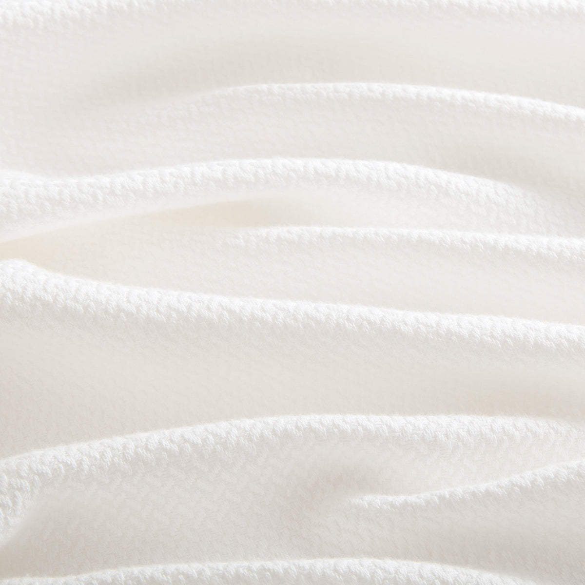 Egyptian Cotton - Twin 100% Certified Egyptian Cotton Blanket - Micro-Herringbone White