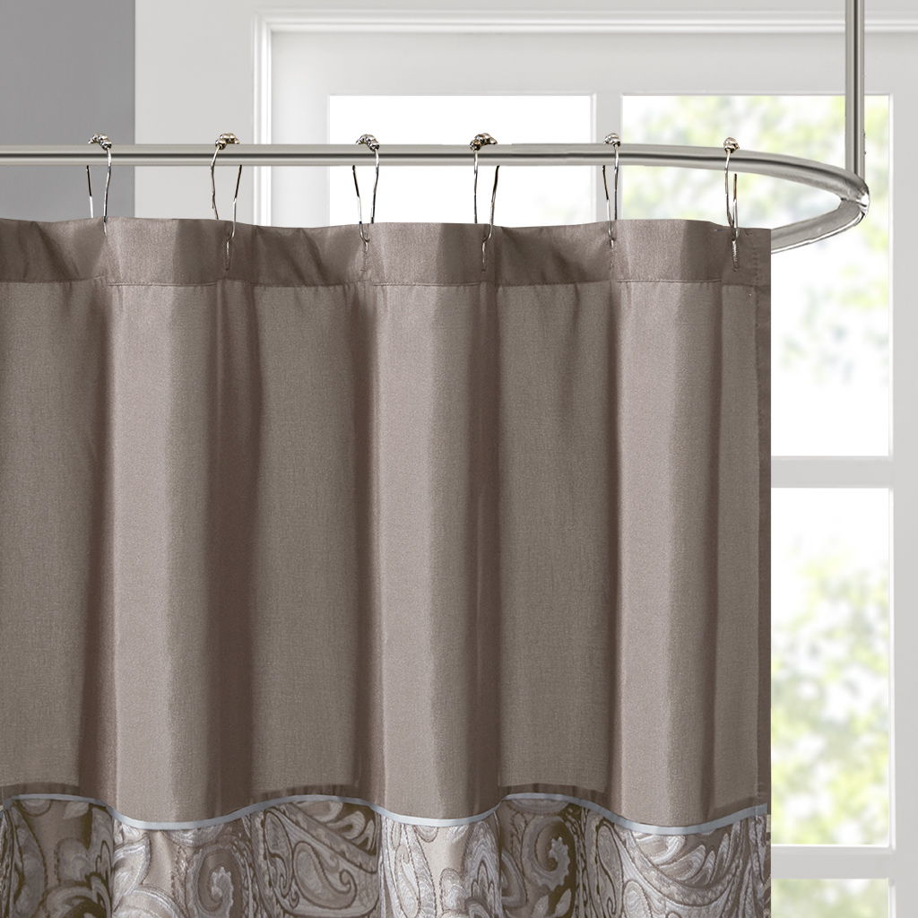 Aubrey - Shower Curtain - Blue / Brown