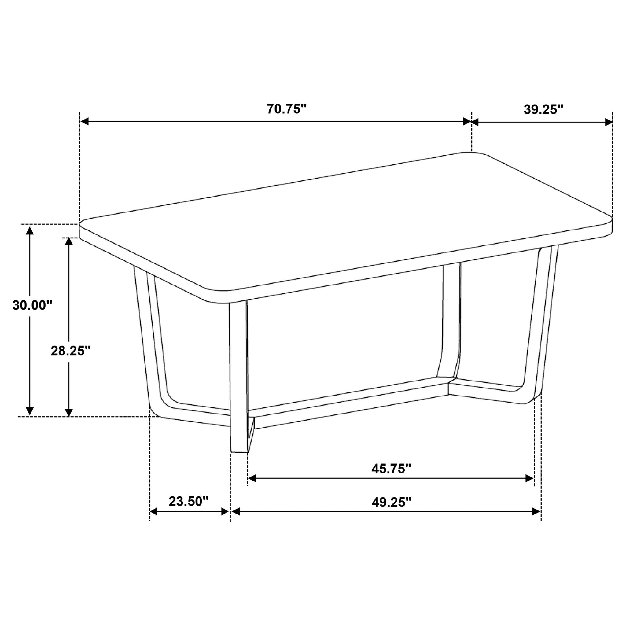 Sexton - Rectangular Dining Table With Base - Brown