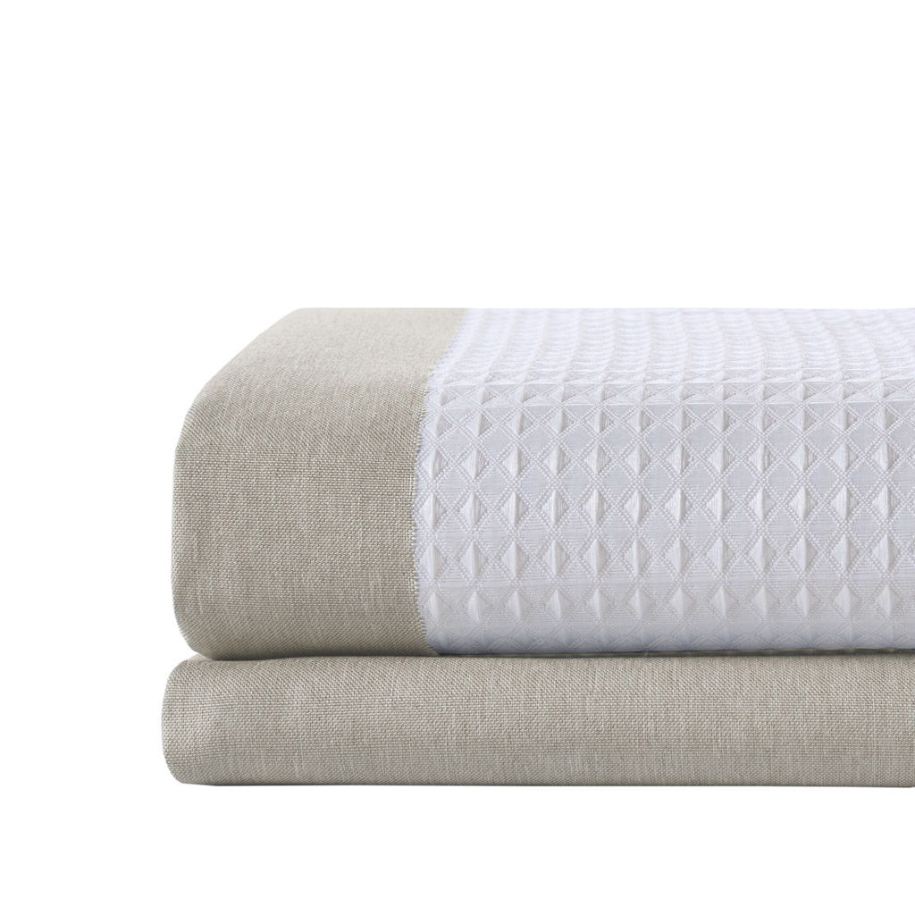 Spa Waffle - 72" Shower Curtain With 3M Treatment - Taupe