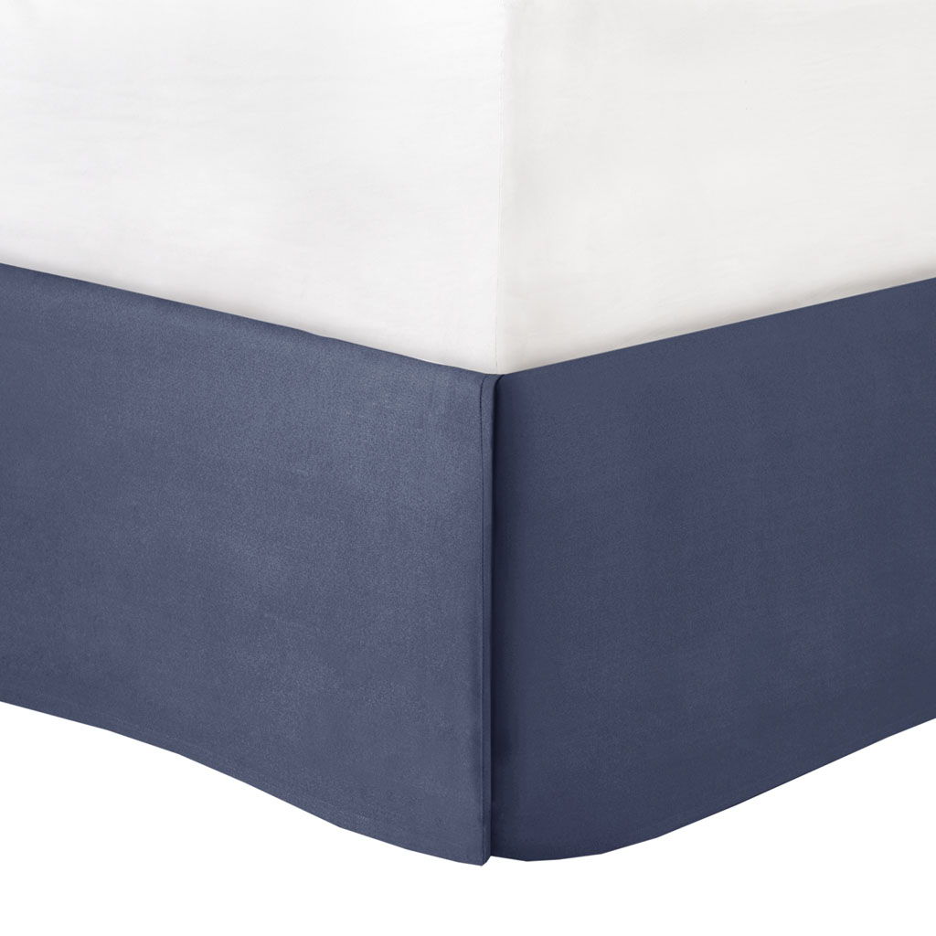 Powell - California King Embroidered Comforter (Set of 8) - Navy