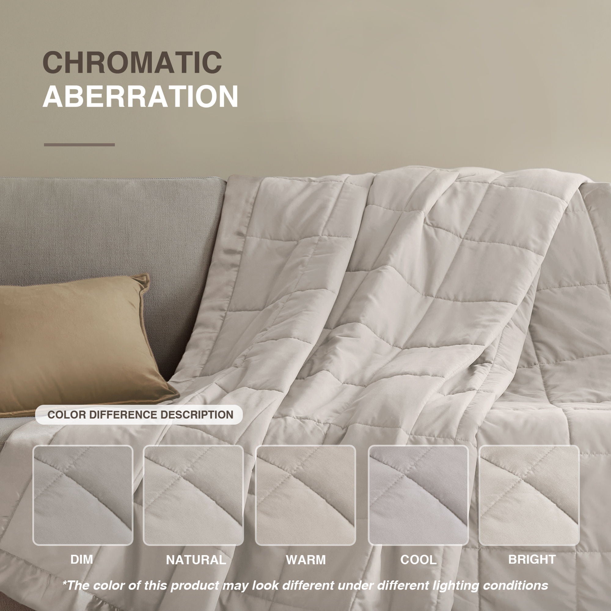 Windom - All Season Hypoallergenic Twin Blanket With 3M Scotchgard - Gray