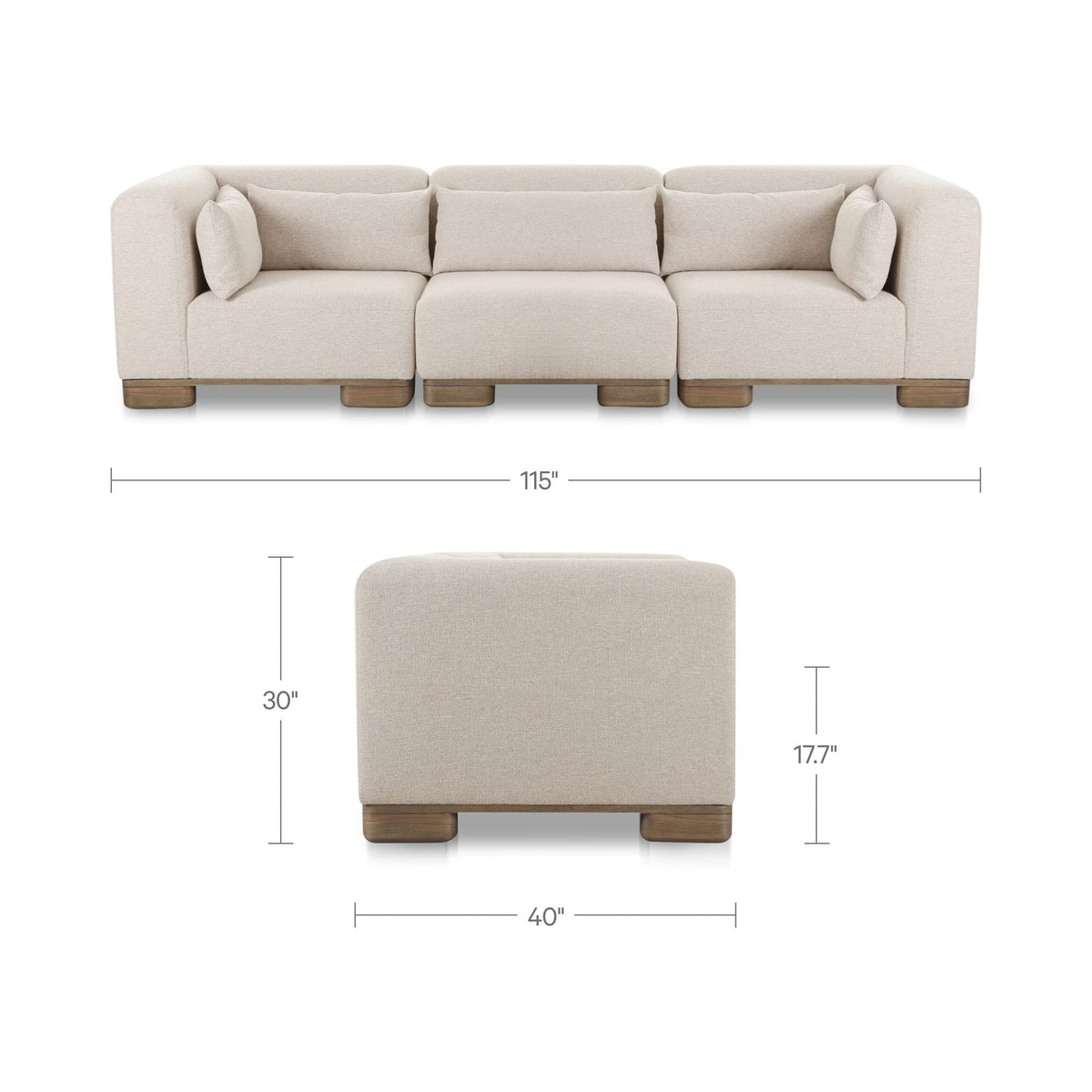 June - Modular Sofa - Oatmeal