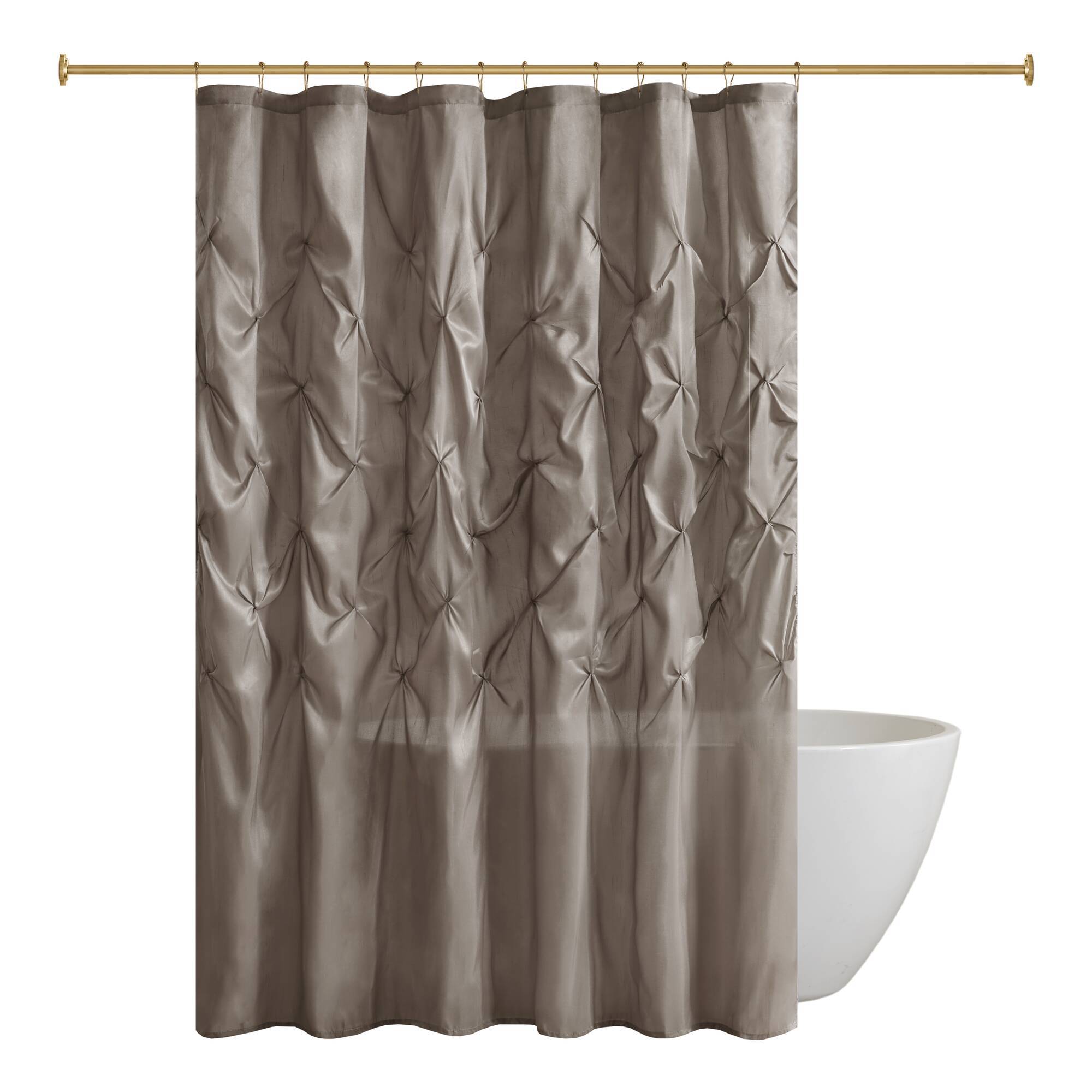 Laurel - Tufted Semi-Sheer Shower Curtain - Taupe