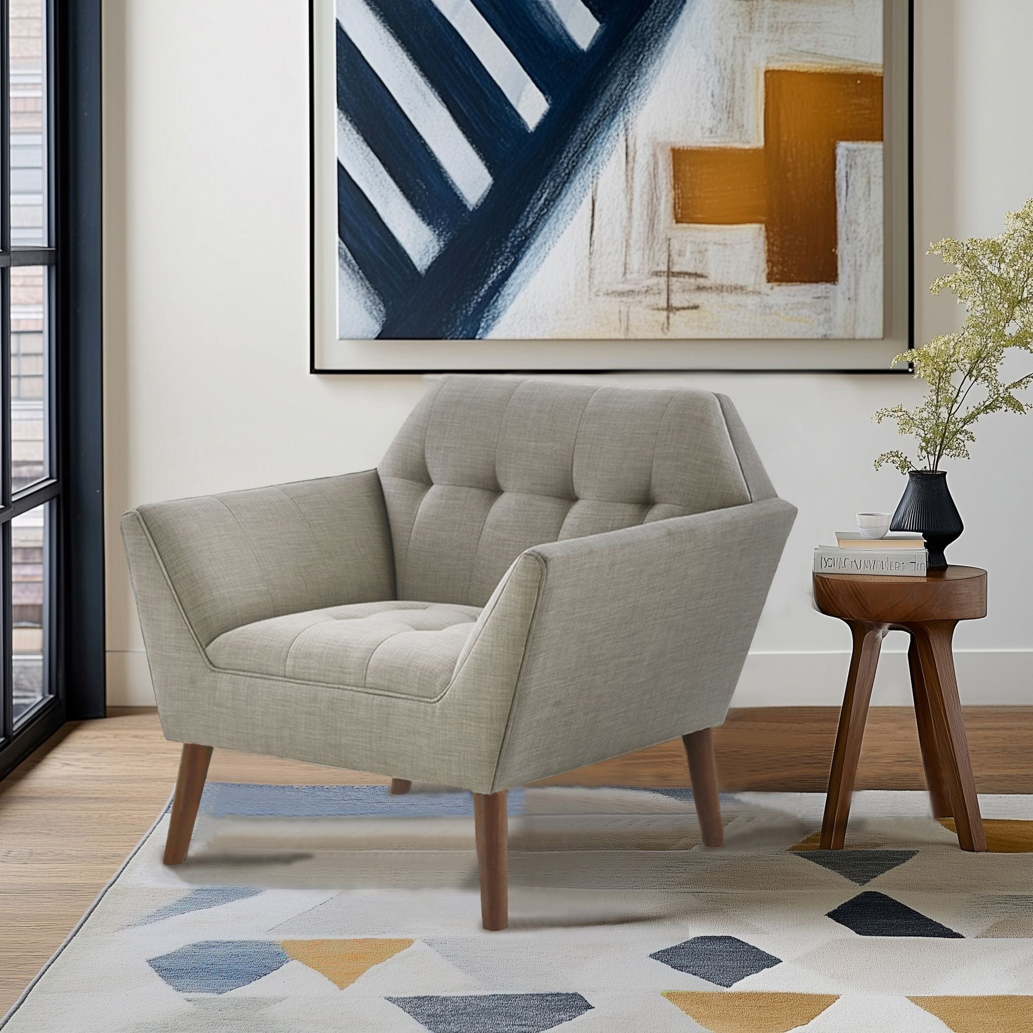 Newport - Lounge Chair - Light Gray