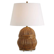 Reed - Honey Rattan Table Lamp - Light Brown