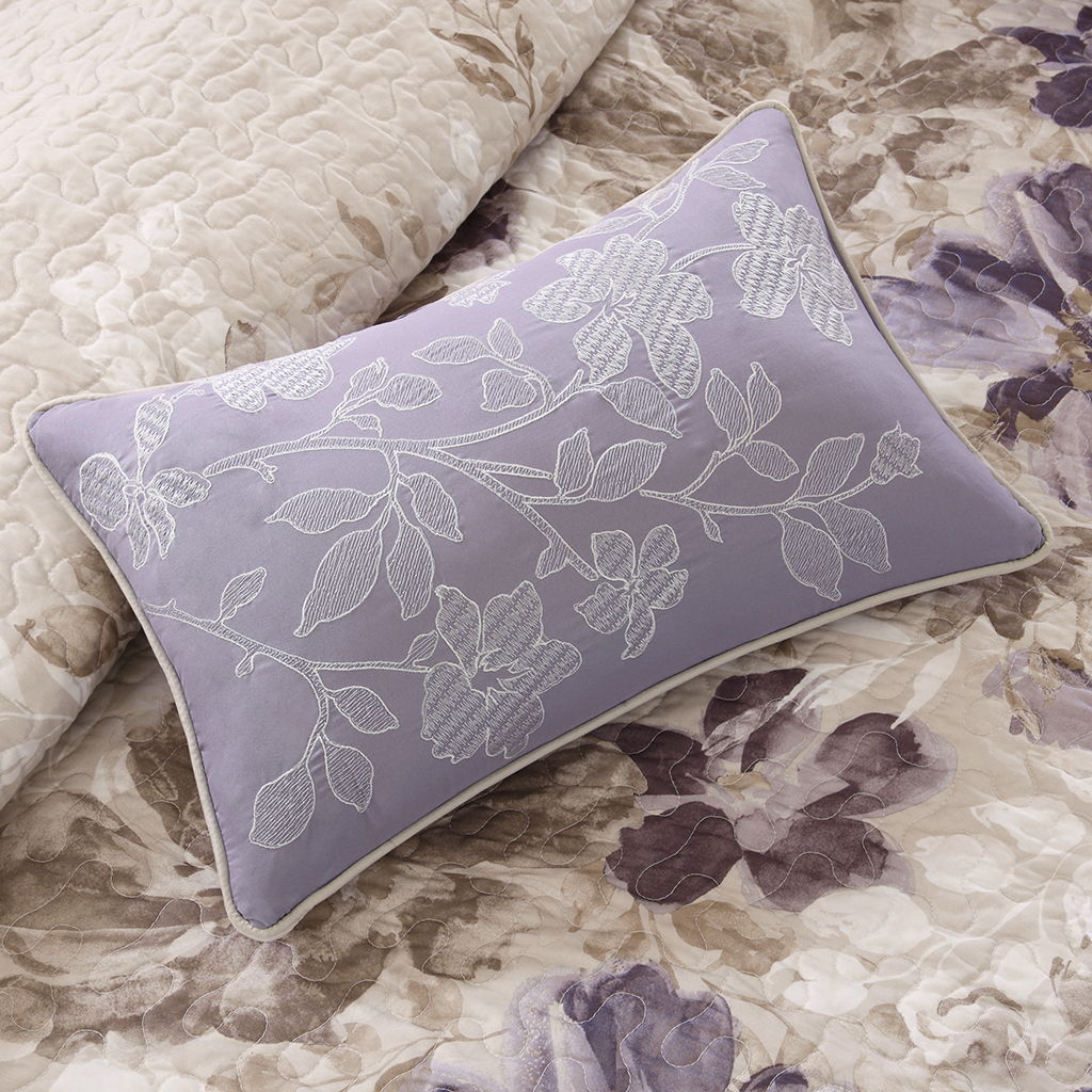 Luna - 6 Piece Reversible Coverlet Set - Taupe