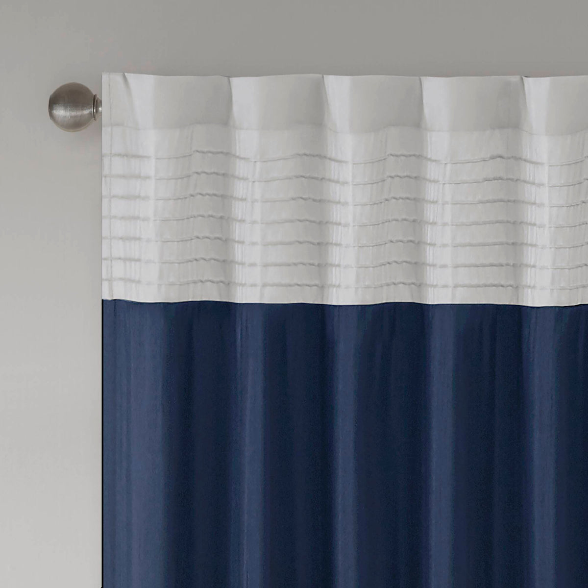 Amherst - 84" Polyoni Pintuck Window Panel - Navy