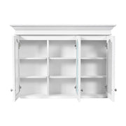Medicine Cabinet With Mirror Door And Adjustable Shelves, Wall-Mounted Bathroom Storage Cabinet - White