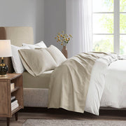 3M Microcell - Twin Luxurious Brushed Microfiber Deep Pocket Sheet Set - Khaki
