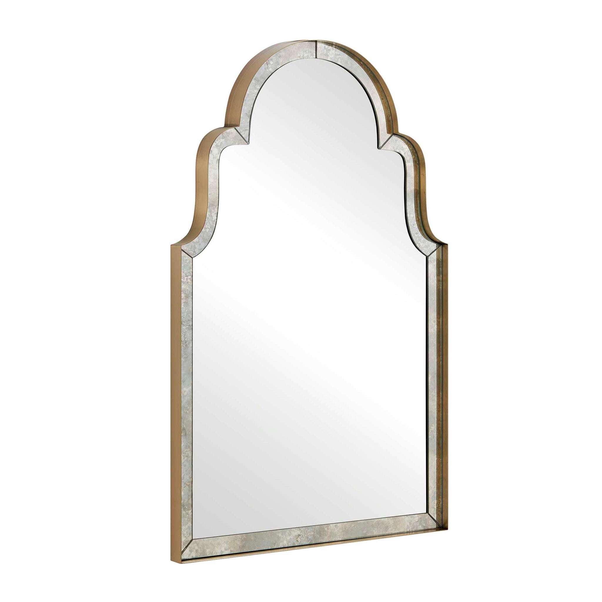 Brayden - Antique Arch Mirror - Plated Antique Brass